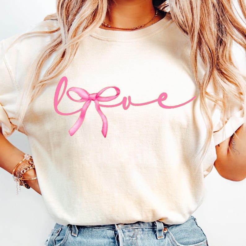 Love Coquette T-Shirt/Sweatshirt,Soft Fabric, Womenswear Tops Hoodie | GrindPrints.com