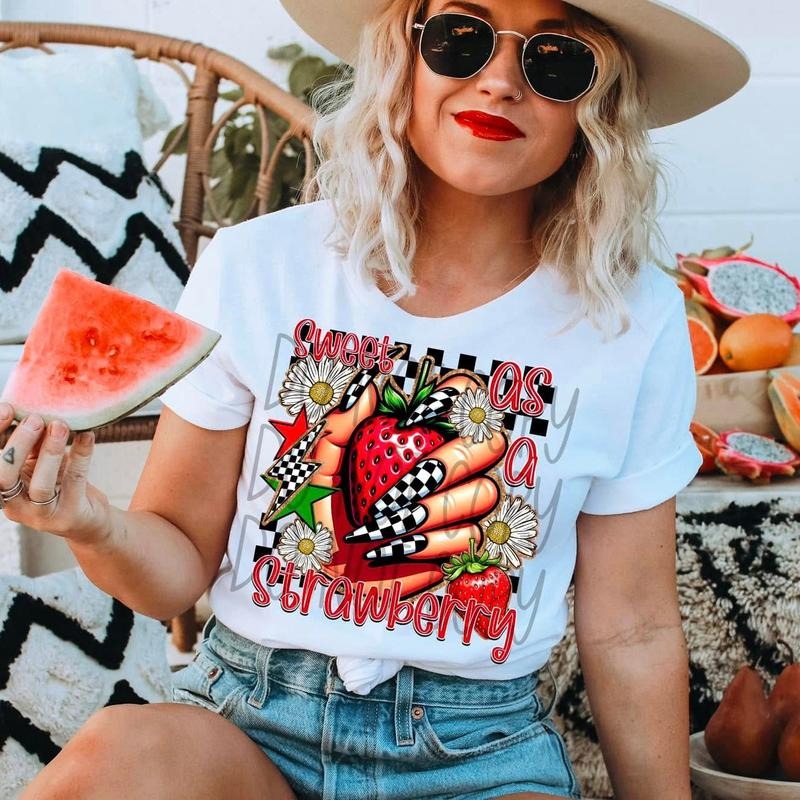 Sweet As A Strawberry DTF Transfers - THIS IS NOT A SHIRT Hoodie, Sweatshirt | GrindPrints.com