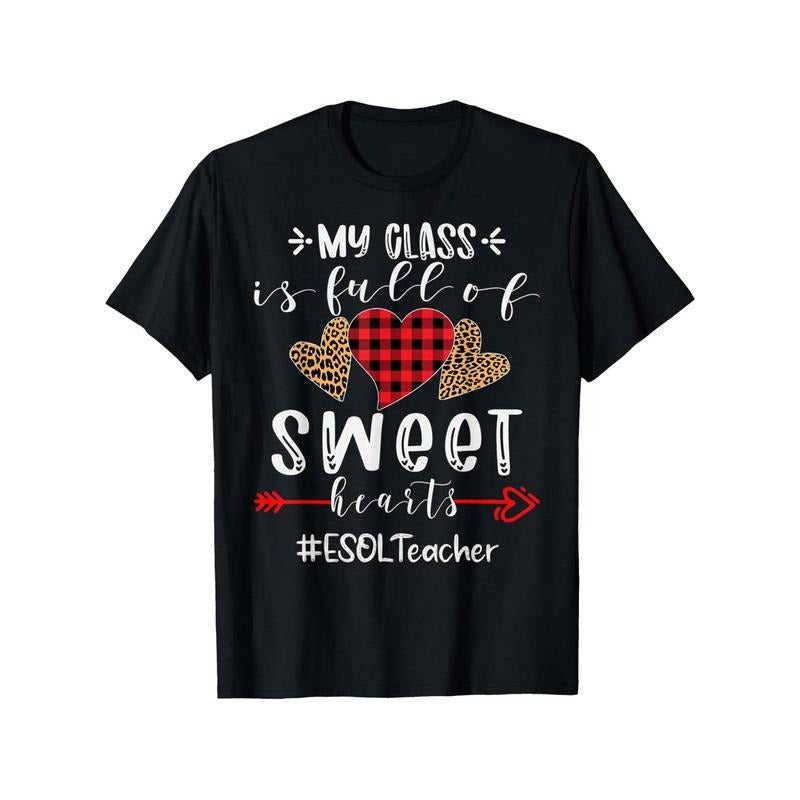 Sweet Hearts Valentine's Day T-Shirt - 100% Cotton, Casual Fit for Couples & Adults, Perfect for Sports & Outdoor...