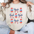 Sweet Land Sweatshirt, USA ice-cream, American Popsicle, Patriotic Coquette Sweatshirt, July 4th Shirt, Coquette...