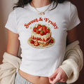 Sweet and fruity | subtle pride shirt | lesbian subtle | strawberry retro 90s tee | funny lesbian shirt | lesbian tank...
