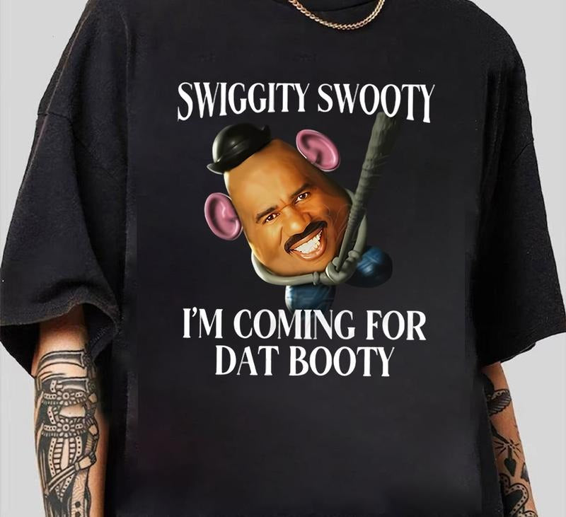Swiggity Swooty Potatohead Parody funny Meme T-Shirt Cotton Comfort Pair with Anything Graphic Tees for Him and Her...
