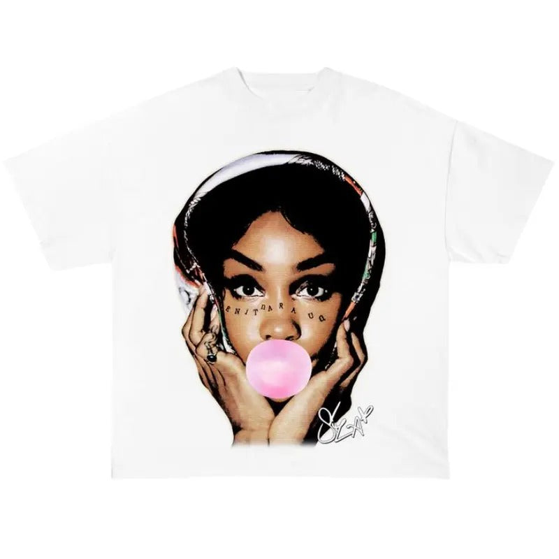 Sza shirt, SZA Bubble Gum Shirt Graphic Tee Cotton Fabric Hoodie, Sweatshirt | GrindPrints.com