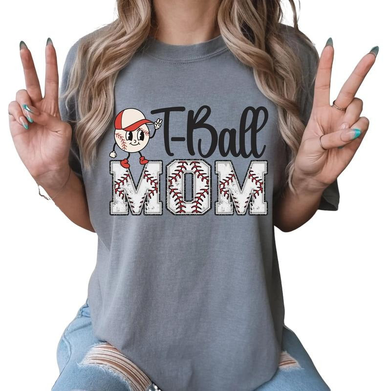 T Ball Mom Shirt, Mother's Day Gift, Baseball Mom Tee, Mom Life Shirts, Sports Mom, Unisex T-Shirt, Gifts For Mommy Mama...