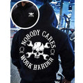 Nobody Cares Work Harde Printed Loose Mens Hoodie/T-Shirt  Skull Hoodie/T-Shirt MenSwear Cotton Men's Sleeve Top Crewneck...