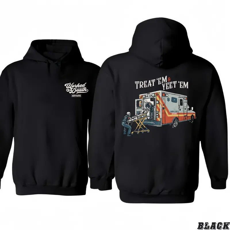 Treat 'Em & Yeet 'Em - Hoodie/T-shirt 2 sided Sweatshirt | GrindPrints.com