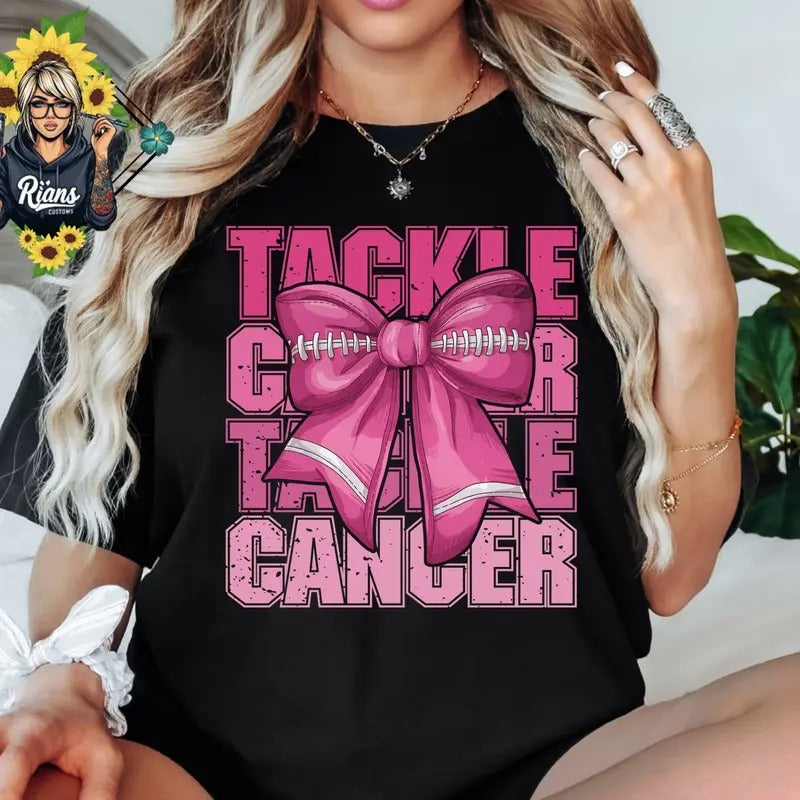 TACKLE Breast Cancer Awareness Unisex Tshirt Hoodie, Sweatshirt | GrindPrints.com