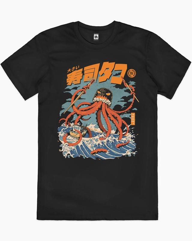 THE TAKO SUSHI T-SHIRT, Men Summer Fashion Cotton, Cotton Menswear, S to 3XL Soft Top Hoodie, Sweatshirt | GrindPrints.com