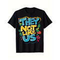 THEY NOT LIKE US SHIRT, NOT LIKE US T-Shirt Comfortable Short Sleeve Cotton Crew Neck T-Shirt, Casual Soft Men's T-Shirt...