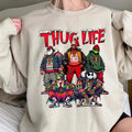 THUGLIFE Christmas Shirt, Christmas Movies Shirt, Xmas Graphic Tee Comfort Cotton Fabric Top Fit Hoodie Sweatshirt