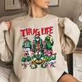 THUGLIFE Christmas Shirt, Christmas Movies Shirt, Xmas Graphic Tee Comfort Cotton Fabric Top Hoodie, Sweatshirt