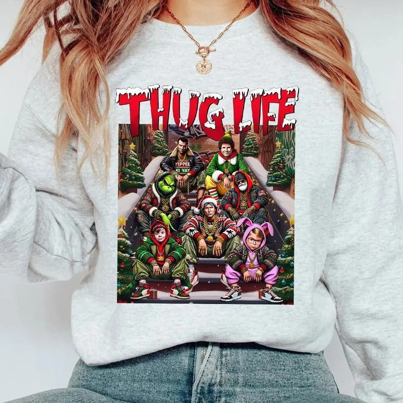 THUGLIFE Movies Shirt Xmas Comfort Cotton Fabric Top T-Shirts, Hoodie, Sweatshirt