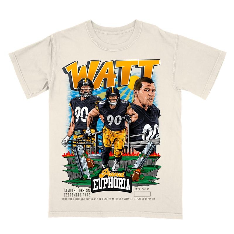 TJ Watt V2 Tee - Gift For Fan - Men's Casual T-shirt - Menswear Hoodie, Sweatshirt | GrindPrints.com
