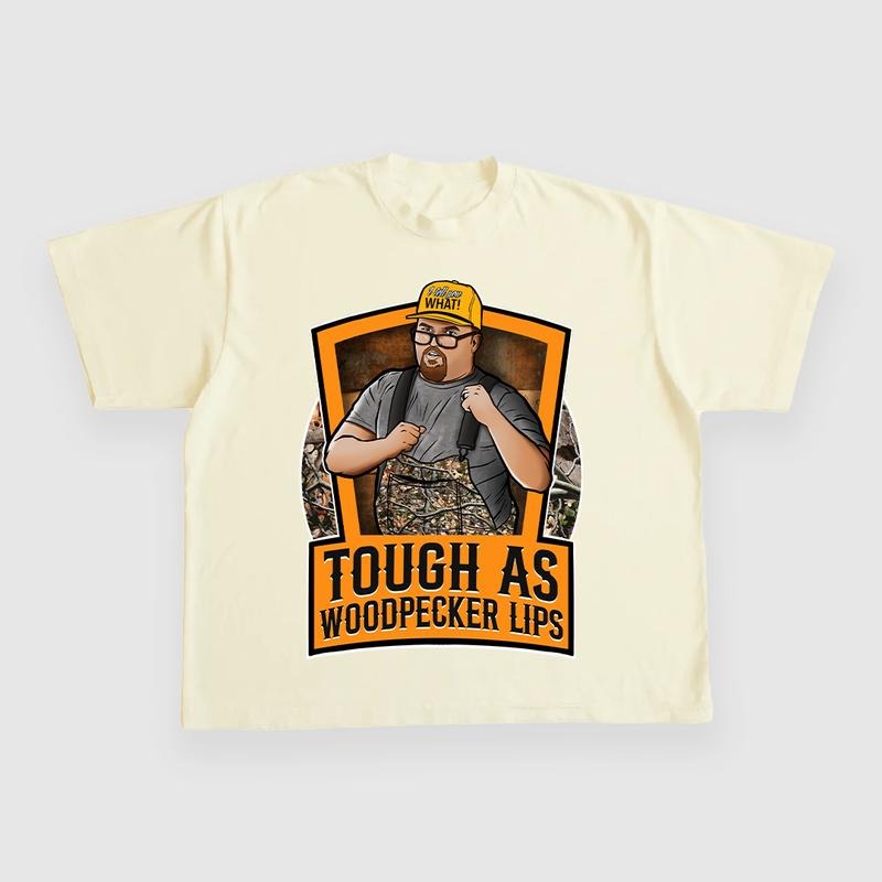 TOUGH AS WOODPECKER LIPS JUSTIN STAGNER CUSTOM PRINTED T-SHIRT Hoodie, Sweatshirt | GrindPrints.com