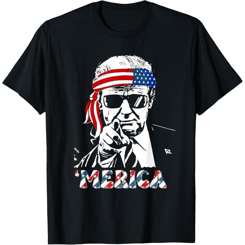 TRUMP Happy 4th Of July Trump American Flag T-Shirt made in usastyle{n002}2 Hoodie, Sweatshirt | GrindPrints.com