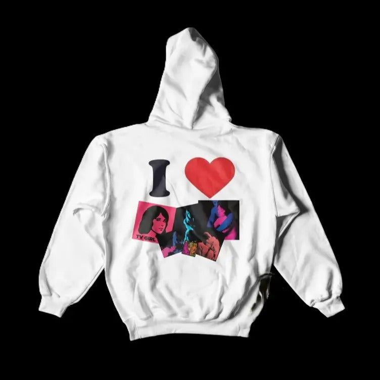 TV Girl Exclusive Hoodie - Unisex Indie Music Band Merch - I Love TV Girl Hooded Sweatshirt - Music Lover Gift - French...