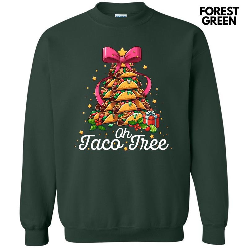 Taco Christmas Tree Sweatshirt 'NLB' T-Shirts, Hoodie | GrindPrints.com