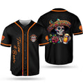 Tacos and Beer Baseball Jersey, Skull Beer Baseball Jersey, Día de los Muertos Gift for Beer Lover, Unisex 3D Shirt, Gift...