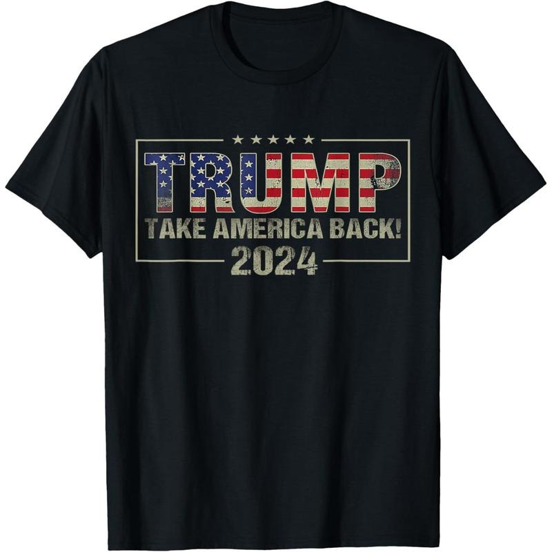 Take America Back American Flag Trump 2024 Men Women Gifts T-Shirt made in usa Hoodie, Sweatshirt | GrindPrints.com