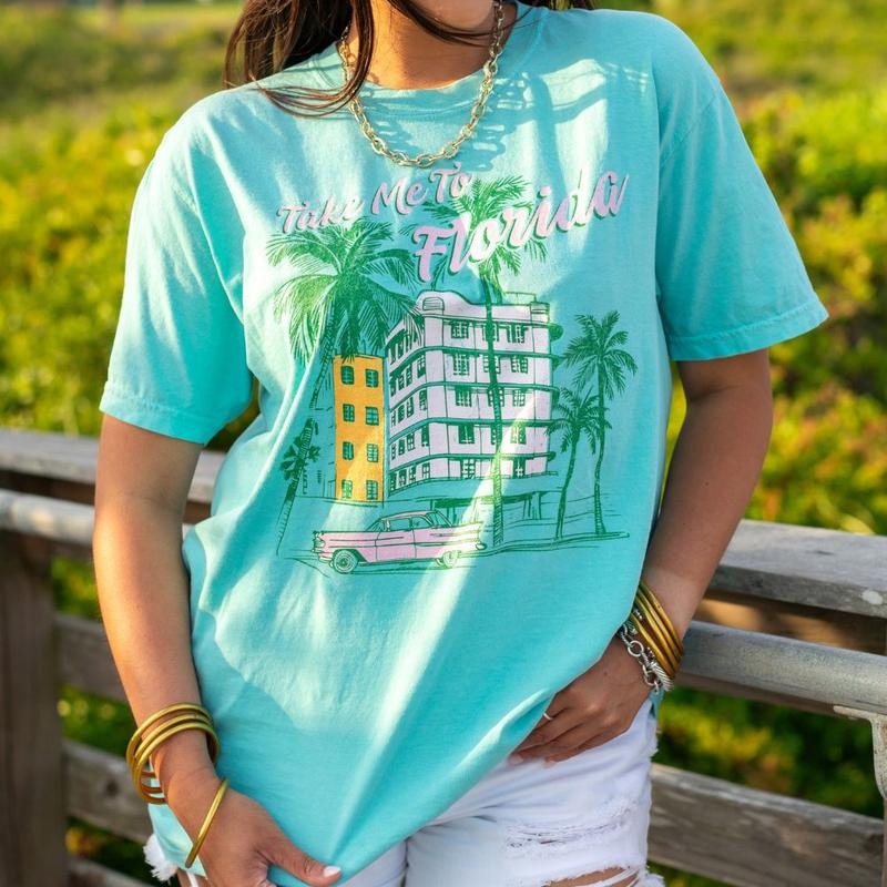 'Take Me To Florida' Retro T-Shirt Hoodie, Sweatshirt | GrindPrints.com