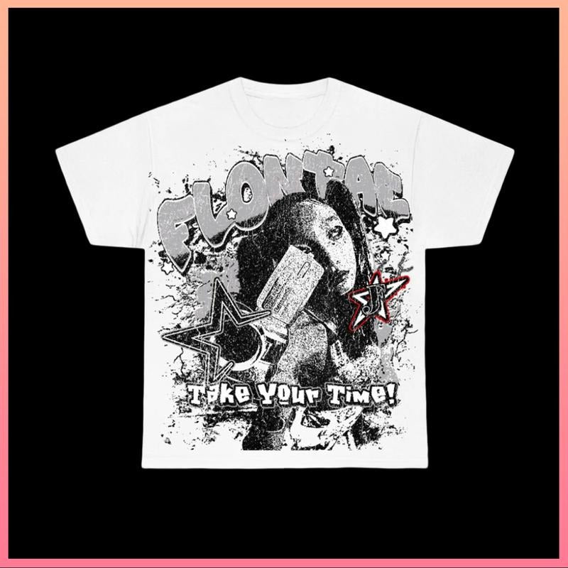 Take Your Time High Street Vintage Y2k Graphic Print T-Shirt Unisex Oversized Top Streetwear Hoodie, Sweatshirt