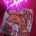 Take it easy, Keep it cheesy Graphic Tee Hoodie, Sweatshirt | GrindPrints.com