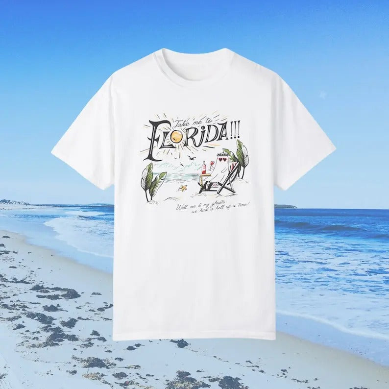 Take me to FLORIDA!!! T-shirt, T. S T-Shirt, Gift For Her, Gift For Him Cotton Summer Crewneck Womenswear Printed Hoodie,...