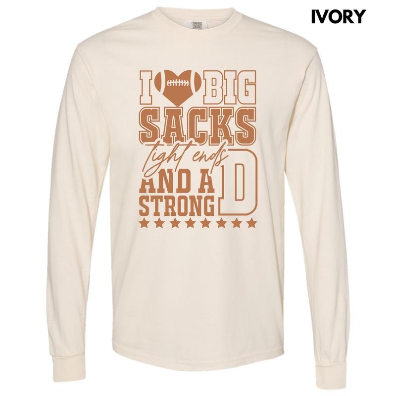 Tan Big Sacks Long Sleeve Comfort Colors T-Shirt 'NLB' Hoodie, Sweatshirt | GrindPrints.com