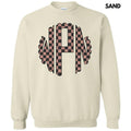 Tan Checker Monogram Sweatshirt 'NLB' T-Shirts, Hoodie | GrindPrints.com