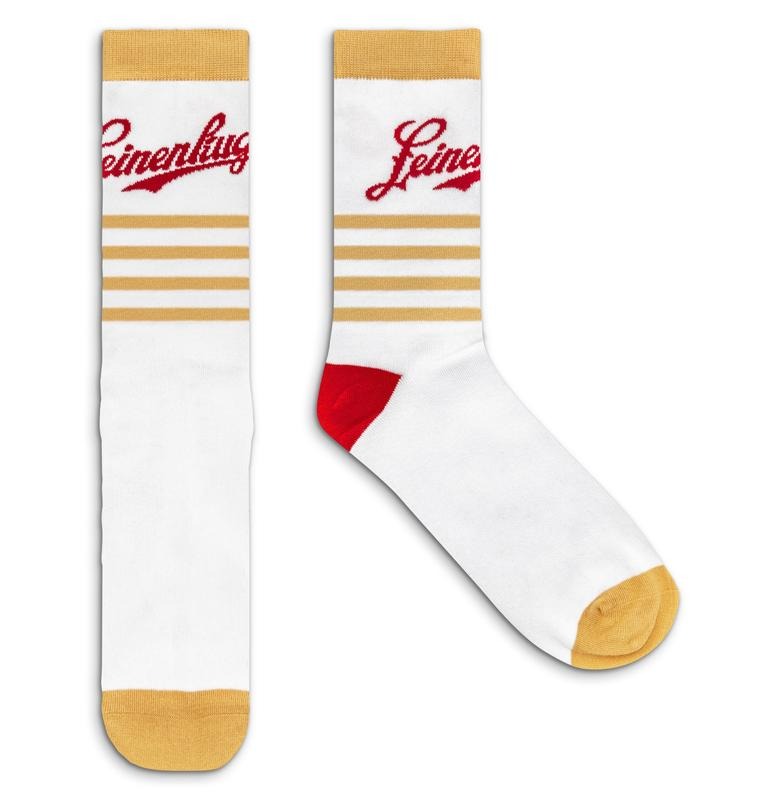Leinenkugel's Beer Logo Crew Socks - White/Red/Tan T-Shirts, Hoodie, Sweatshirt | GrindPrints.com