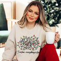 Tangled Christmas Lights Sweatshirt, I'm Fine Everything Is Fine Xmas Tee Shirt, Tangled Lights Christmas Sweater, Funny...