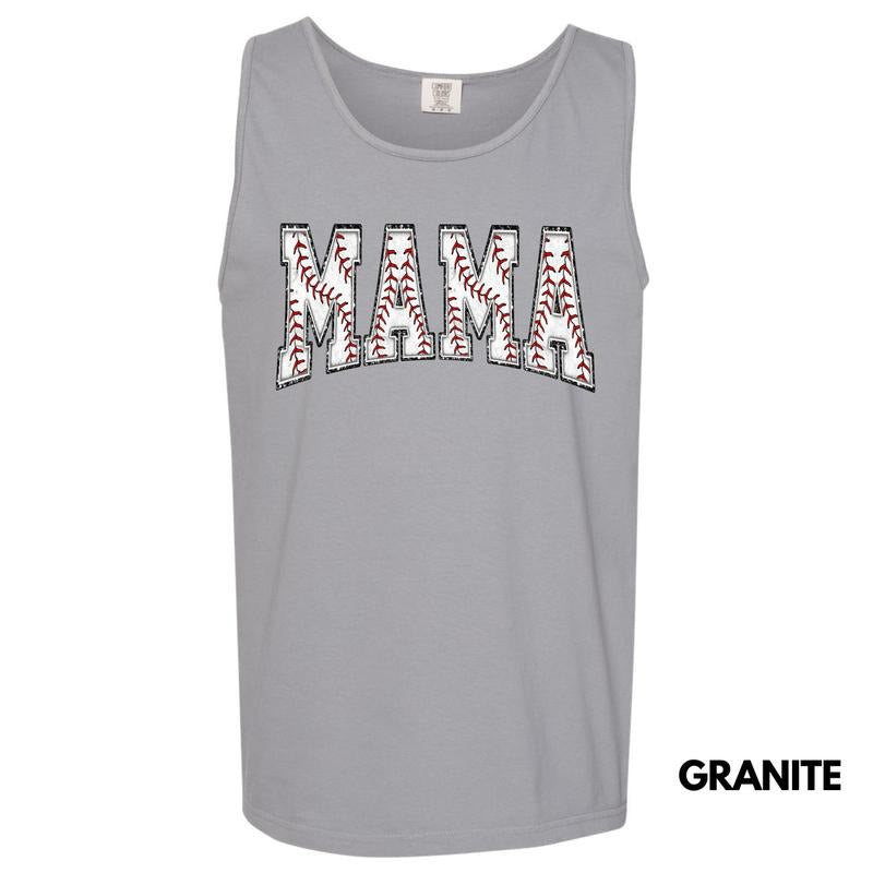 Tank Top - Baseball Mama Varsity Letter Comfort Colors Tank Top 'NLB' T-Shirts, Hoodie, Sweatshirt | GrindPrints.com