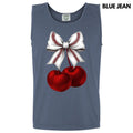 Tank Top - Cherries Baseball Bow Comfort Colors Tank Top T-Shirts, Hoodie, Sweatshirt | GrindPrints.com