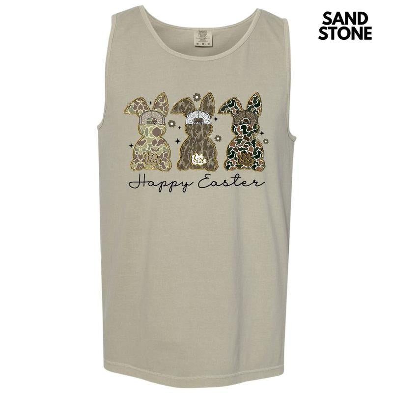 Tank Top - Happy Camo Easter Comfort Colors Tank Top 'NLB' T-Shirts, Hoodie, Sweatshirt | GrindPrints.com