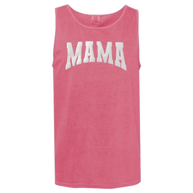Tank Top - Mama White PUFF Comfort Colors Tank Top T-Shirts, Hoodie, Sweatshirt | GrindPrints.com