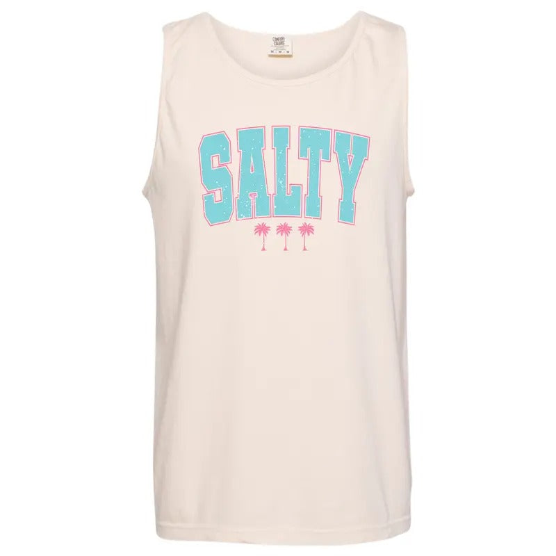 Tank Top - SALTY Varsity Letter Comfort Colors Tank Top 'NLB' T-Shirts, Hoodie, Sweatshirt | GrindPrints.com