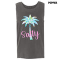 Tank Top - Salty Palm Tree Comfort Colors Tank Top T-Shirts, Hoodie, Sweatshirt | GrindPrints.com