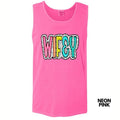 Tank Top - Wifey Neon Spotted Comfort Colors Tank Top T-Shirts, Hoodie, Sweatshirt | GrindPrints.com