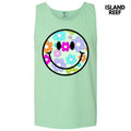 Tank Top -Adorable Floral Happy Face Comfort Colors Tank Top 'NLB' T-Shirts, Hoodie, Sweatshirt | GrindPrints.com