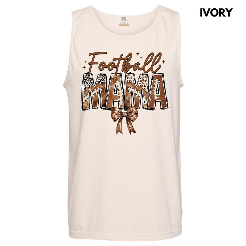 Tank Top -Football Mama Coquette Comfort Colors Tank Top 'NLB' T-Shirts, Hoodie, Sweatshirt | GrindPrints.com