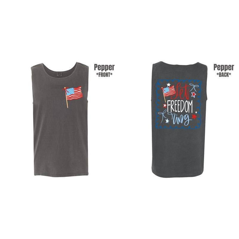 Tank Top -Let Freedom Ring Flag Comfort Colors Tank Top 'NLB' T-Shirts, Hoodie, Sweatshirt | GrindPrints.com