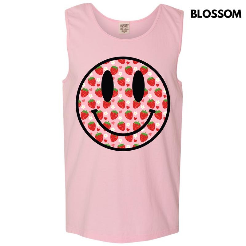 Tank Top -Strawberry Happy Face Comfort Colors Tank Top 'NLB' T-Shirts, Hoodie, Sweatshirt | GrindPrints.com