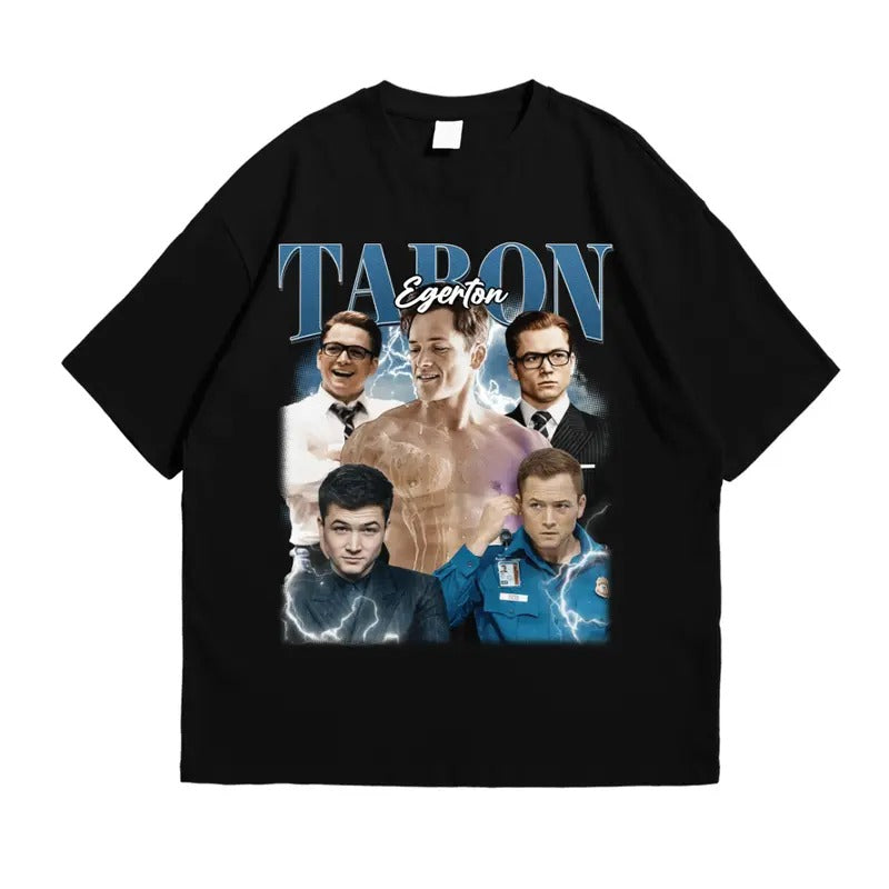 Taron Egerton Tshirt, Taron Egerton Vintage Tees,  Egerton Retro Shirt, Retro Movie Tees, Christmas Gift Tees, Movie Gift...