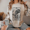Tarot Card The Mom Sweater, Skeleton Mom Sweatshirt, Tarot Card Sweatshirt, Skull Mom Hoodie, Halloween Mom Crewneck,...