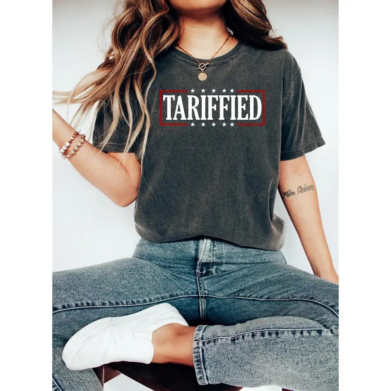 Tarriffied Shirt, Cute Summer Top, Vintage Inspired Outfit, Festival Wear, Tarriffied Sweatshirt, hoodie Gift for Her,...