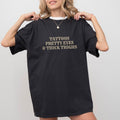 Tattoos Pretty Eyes And Thick Thighs Comfort Colors Shirt, Funny Tattoos Graphic Tee, Tatted Women Unhinged Shirt, Funny...
