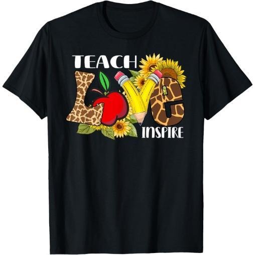 Teach Love Inspire Cute Sunflower Made USA T-Shirts, Hoodie, Sweatshirt