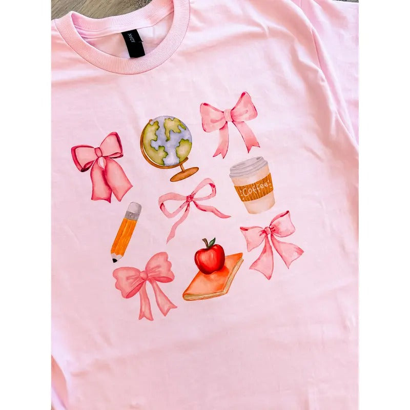 Teacher Coquette Graphic Top T-Shirts, Hoodie, Sweatshirt | GrindPrints.com