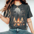 Teacher Halloween Comfort Colors Shirt, Ghost Book Reading Camping Shirt, Read More Books, Ghosts Reading Shirt, Camping...