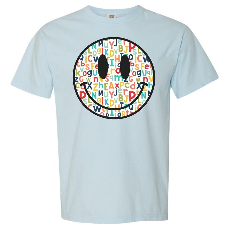 Teacher Happy Face Comfort Colors T-Shirt *NLB* Hoodie, Sweatshirt | GrindPrints.com